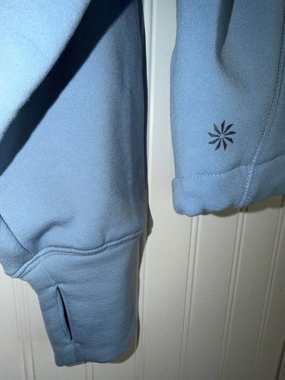 Athleta Light Blue Full-Zip Hooded Sweatshirt - Picture 8 of 10